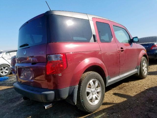 5J6YH28747L006153 - 2007 HONDA ELEMENT EX RED photo 4