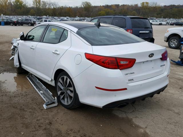 5XXGR4A64FG403887 - 2015 KIA OPTIMA SX WHITE photo 3