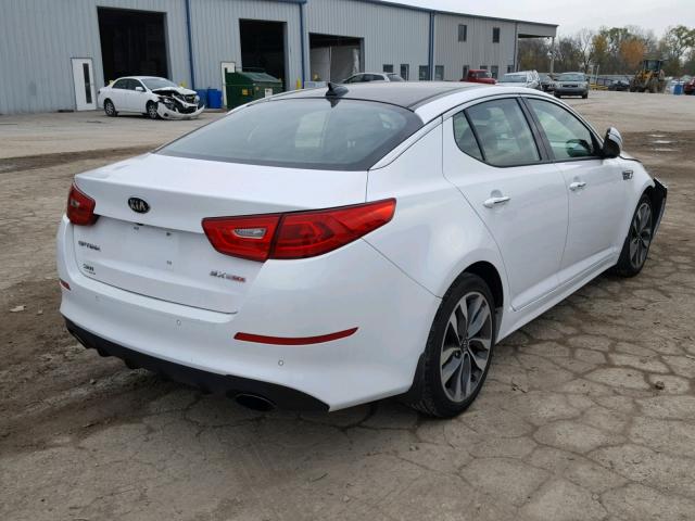 5XXGR4A64FG403887 - 2015 KIA OPTIMA SX WHITE photo 4