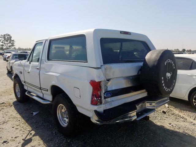 1FMEU15H8SLA39995 - 1995 FORD BRONCO U10 WHITE photo 3