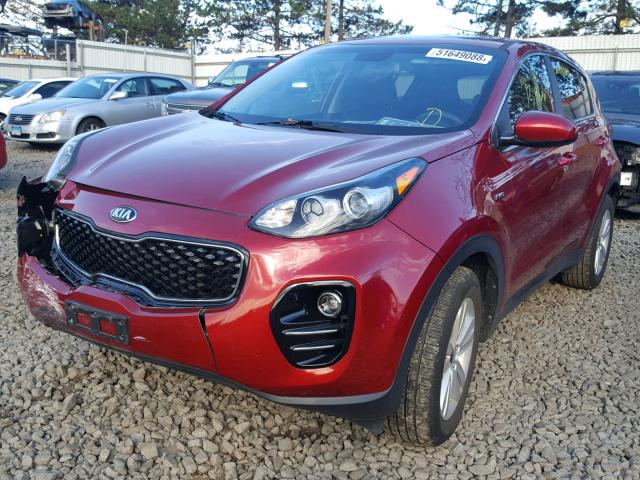 KNDPMCAC8H7041430 - 2017 KIA SPORTAGE L RED photo 2