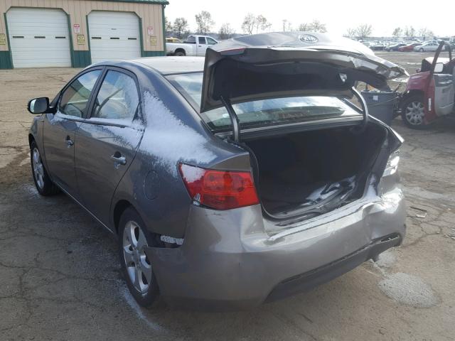 KNAFU4A24A5121265 - 2010 KIA FORTE EX GRAY photo 3