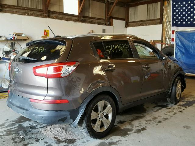 KNDPBCA21B7163258 - 2011 KIA SPORTAGE L BROWN photo 4