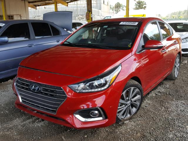 3KPC34A35JE011556 - 2018 HYUNDAI ACCENT LIM RED photo 2