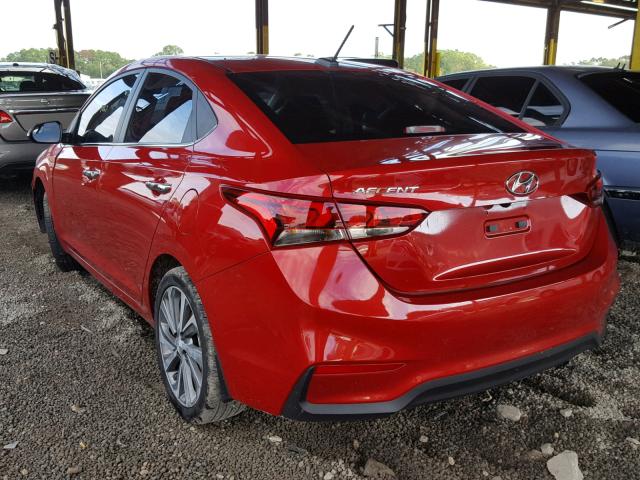 3KPC34A35JE011556 - 2018 HYUNDAI ACCENT LIM RED photo 3