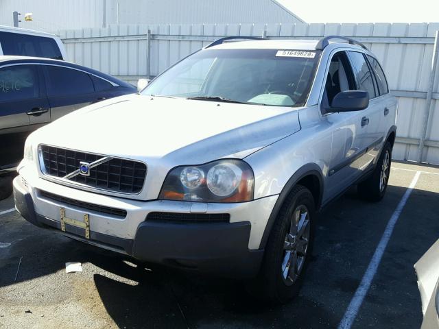 YV1CZ91H641034319 - 2004 VOLVO XC90 T6 SILVER photo 2