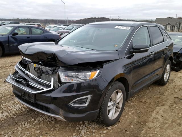 2FMPK4J90HBB34946 - 2017 FORD EDGE SEL BLACK photo 2