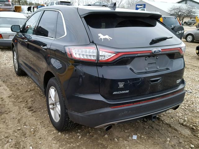 2FMPK4J90HBB34946 - 2017 FORD EDGE SEL BLACK photo 3