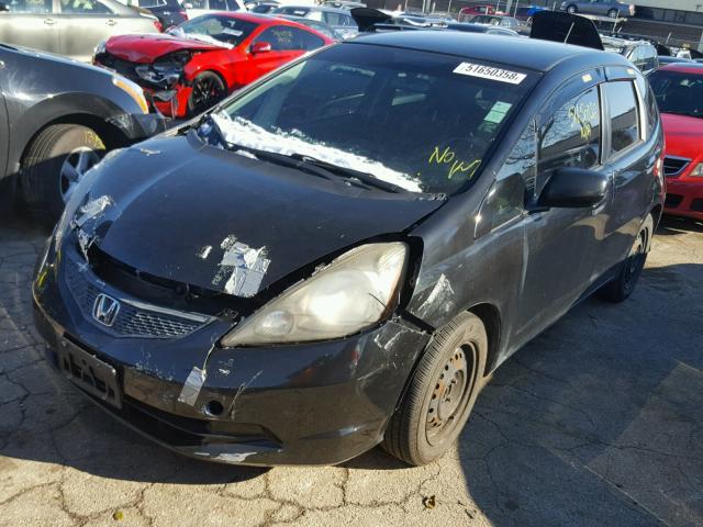 JHMGE88279S063620 - 2009 HONDA FIT BLACK photo 2