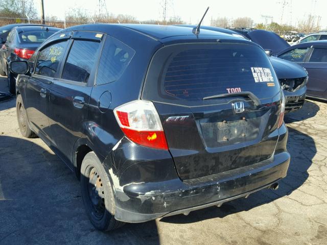 JHMGE88279S063620 - 2009 HONDA FIT BLACK photo 3