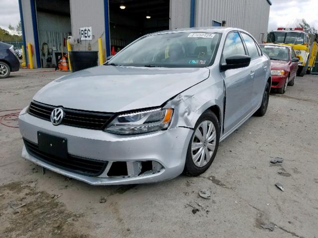 3VW2K7AJ6DM269025 - 2013 VOLKSWAGEN JETTA BASE Արծաթագույն լուսանկար 2