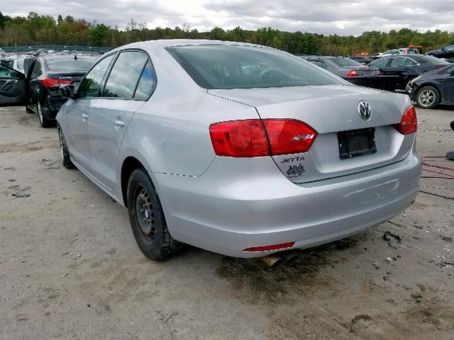 3VW2K7AJ6DM269025 - 2013 VOLKSWAGEN JETTA BASE Արծաթագույն լուսանկար 3