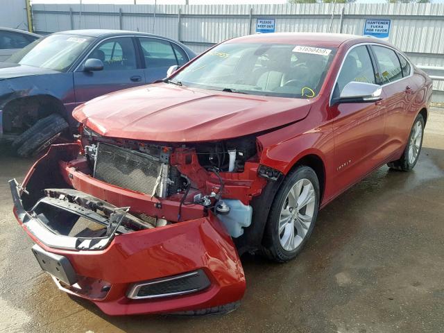 2G1125S38F9163747 - 2015 CHEVROLET IMPALA LT RED photo 2