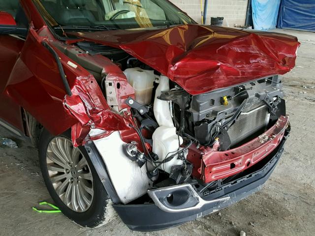 2LMDJ6JK6DBL32417 - 2013 LINCOLN MKX RED photo 9