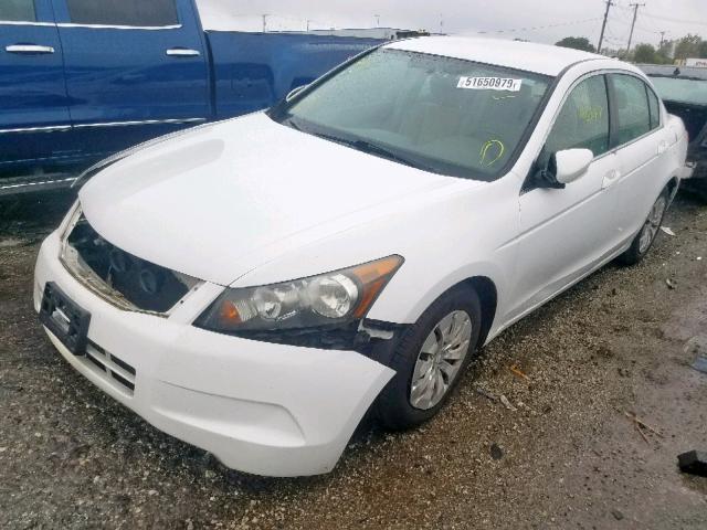 1HGCP26359A190795 - 2009 HONDA ACCORD LX WHITE photo 2