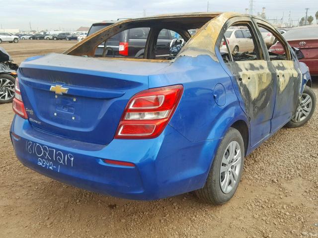 1G1JB5SH8J4116161 - 2018 CHEVROLET SONIC LS 蓝色 照片 4