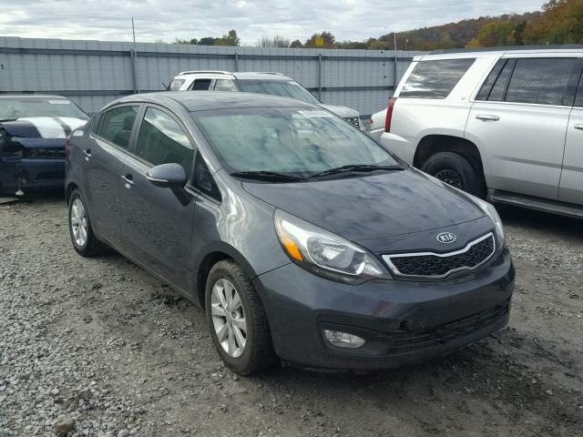 KNADN4A34E6348372 - 2014 KIA RIO EX GRAY photo 1