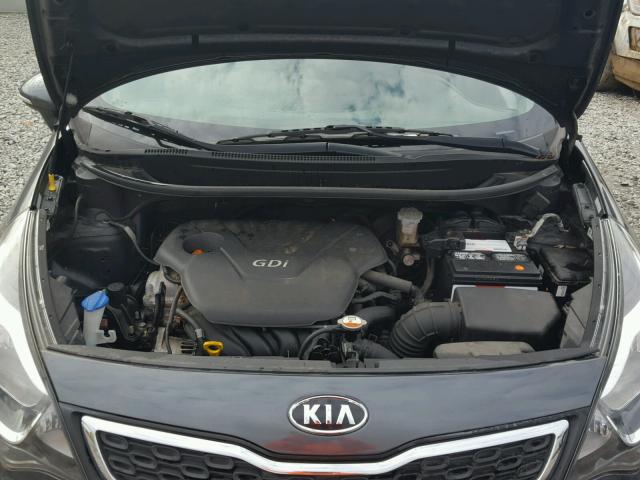 KNADN4A34E6348372 - 2014 KIA RIO EX GRAY photo 7