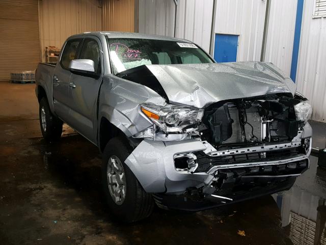 5TFAX5GN6JX130467 - 2018 TOYOTA TACOMA DOU SILVER photo 1