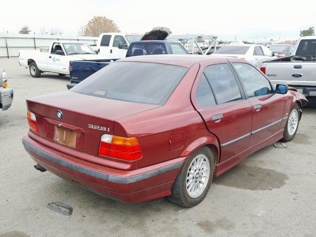 WBACD4323VAV49549 - 1997 BMW 328 I AUTO MAROON photo 4