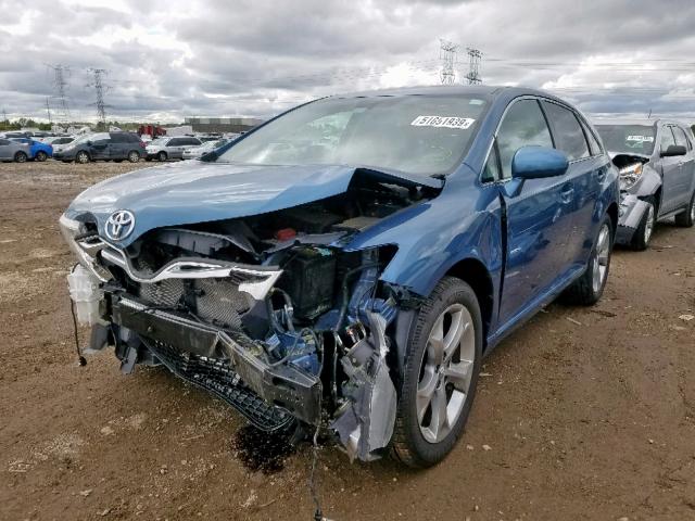 4T3ZK3BB8CU047892 - 2012 TOYOTA VENZA LE BLUE photo 2