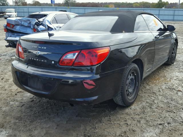 1C3BC4EB7AN140346 - 2010 CHRYSLER SEBRING LX BLACK photo 4