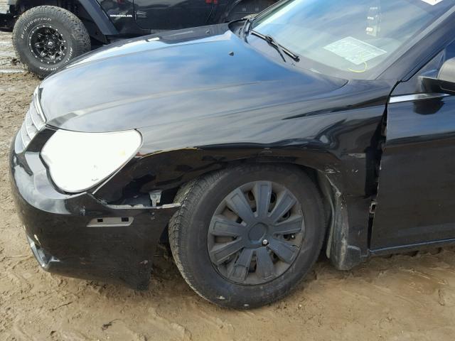 1C3BC4EB7AN140346 - 2010 CHRYSLER SEBRING LX BLACK photo 9