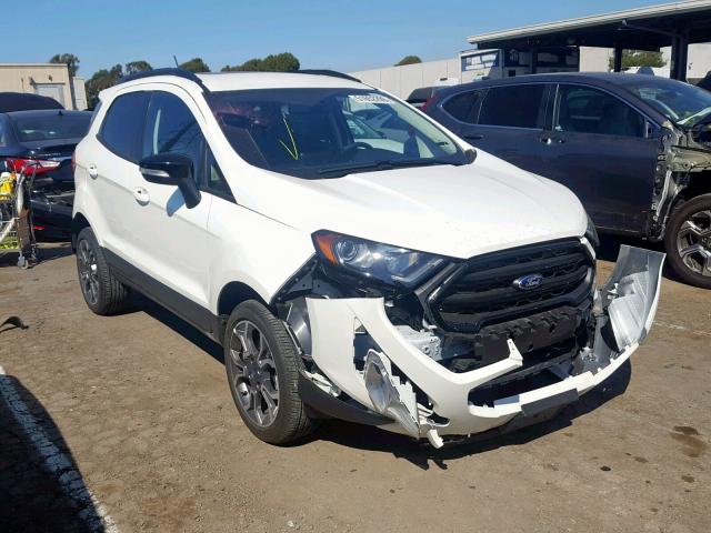 MAJ6S3JL1KC307604 - 2019 FORD ECOSPORT S WHITE photo 1