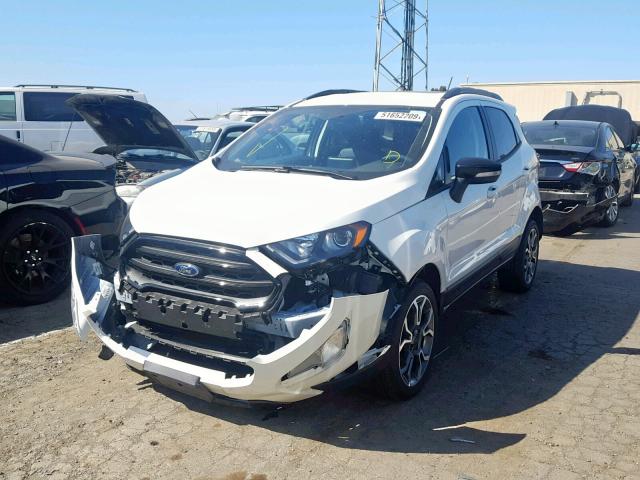 MAJ6S3JL1KC307604 - 2019 FORD ECOSPORT S WHITE photo 2