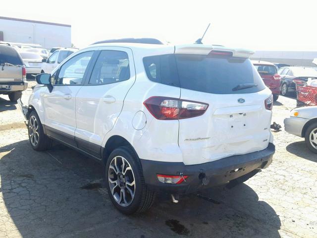 MAJ6S3JL1KC307604 - 2019 FORD ECOSPORT S WHITE photo 3