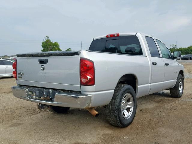 1D7HA18N88S537663 - 2008 DODGE RAM 1500 S SILVER photo 4