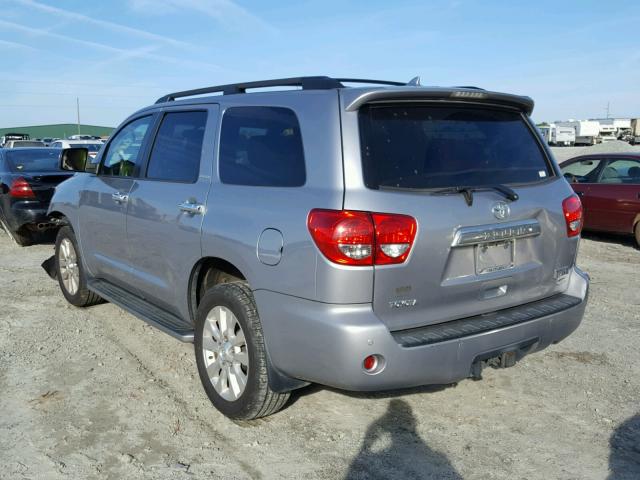 5TDDW5G1XAS037812 - 2010 TOYOTA SEQUOIA PL SILVER photo 3