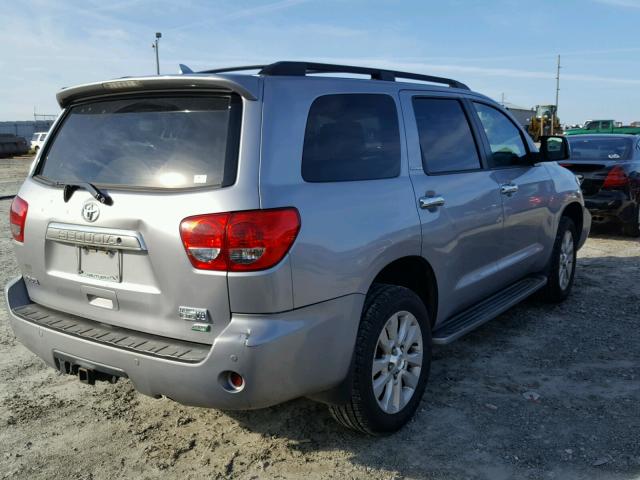 5TDDW5G1XAS037812 - 2010 TOYOTA SEQUOIA PL SILVER photo 4