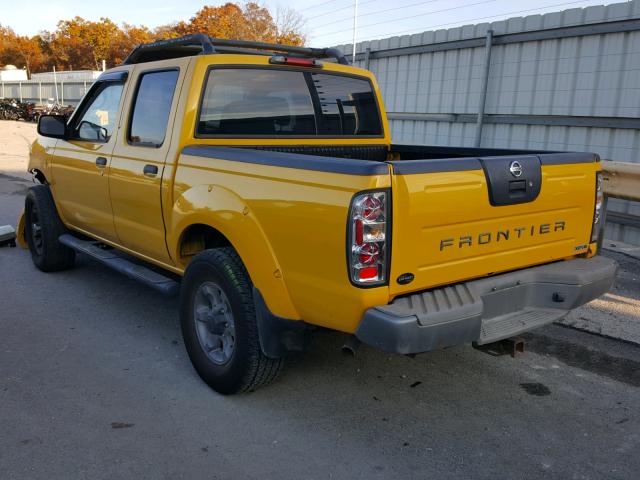 1N6ED27T03C464203 - 2003 NISSAN FRONTIER C YELLOW photo 3