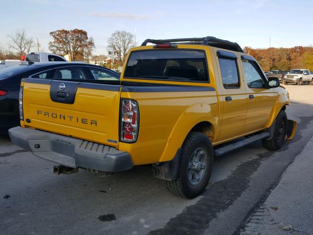 1N6ED27T03C464203 - 2003 NISSAN FRONTIER C YELLOW photo 4