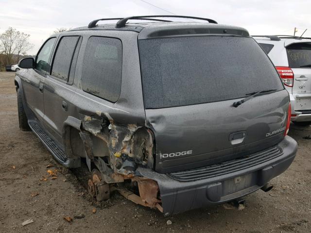 1D4HS38NX3F625492 - 2003 DODGE DURANGO SP GRAY photo 3