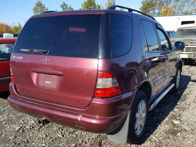 4JGAB72E5XA102300 - 1999 MERCEDES-BENZ ML 430 BURGUNDY photo 4