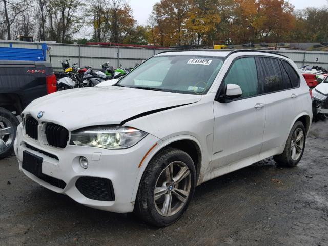 5UXKR0C5XF0K57308 - 2015 BMW X5 XDRIVE3 WHITE photo 2