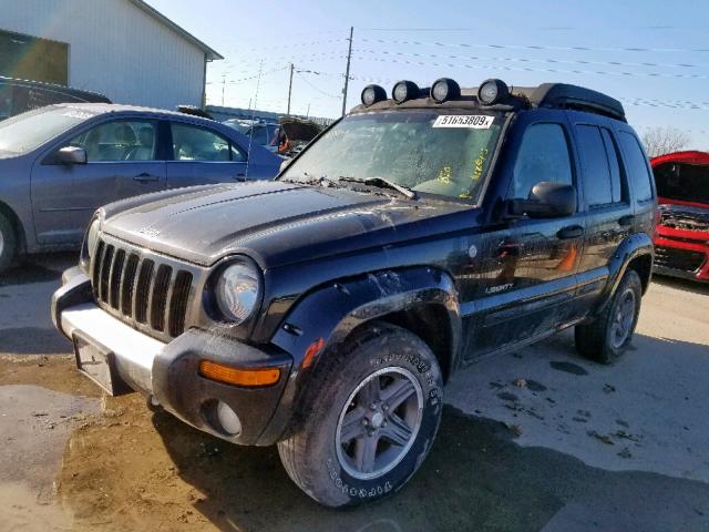 1J4GL38K24W258188 - 2004 JEEP LIBERTY RE BLACK photo 2