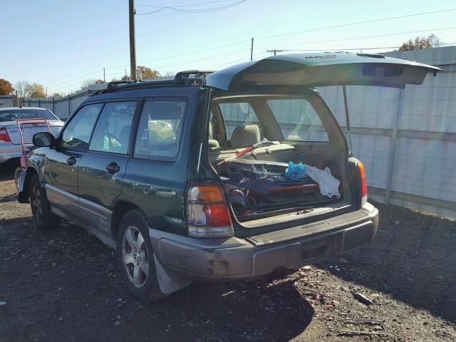 JF1SF6556XH730348 - 1999 SUBARU FORESTER S GREEN photo 3