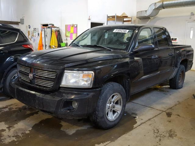 1D7HW38N28S559977 - 2008 DODGE DAKOTA SXT BLACK photo 2