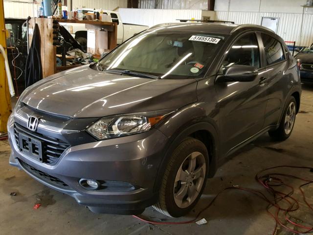 3CZRU6H76GM760628 - 2016 HONDA HR-V EXL GRAY photo 2