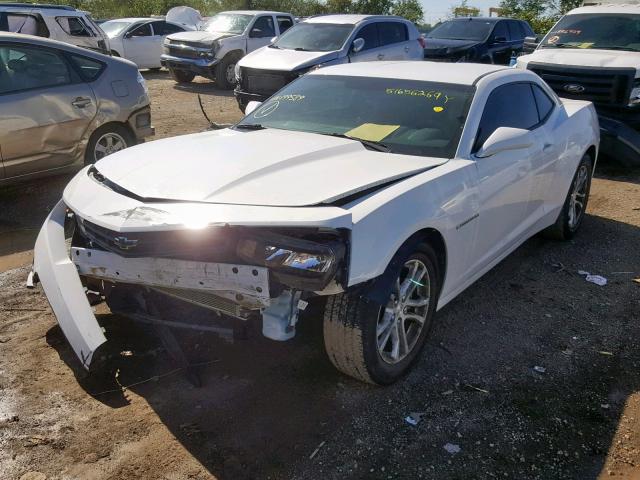 2G1FA1E34E9199589 - 2014 CHEVROLET CAMARO LS WHITE photo 2