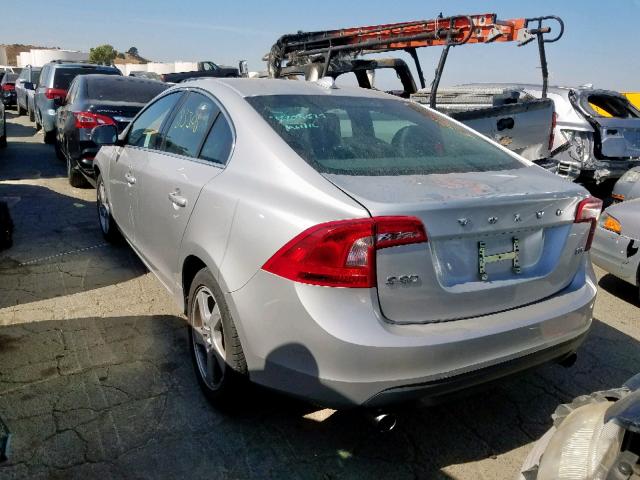 YV1622FS4C2088790 - 2012 VOLVO S60 T5 SILVER photo 3