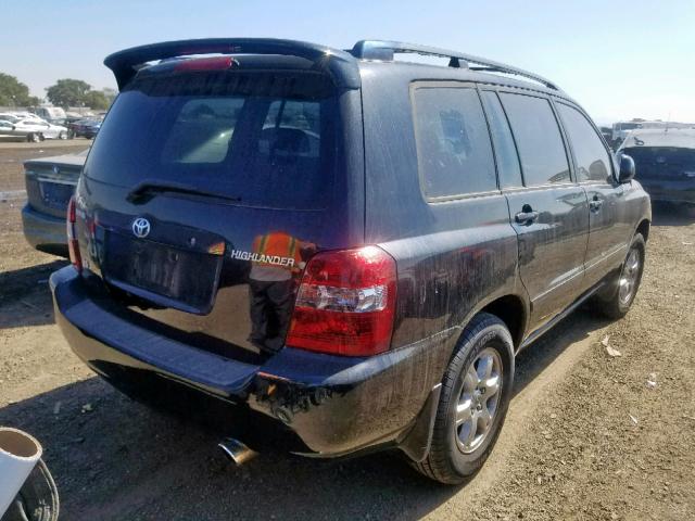 JTEGP21A570137339 - 2007 TOYOTA HIGHLANDER BLACK photo 4