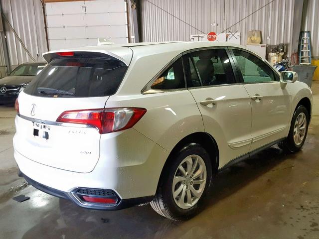 5J8TB4H50GL010634 - 2016 ACURA RDX TECHNO WHITE photo 4