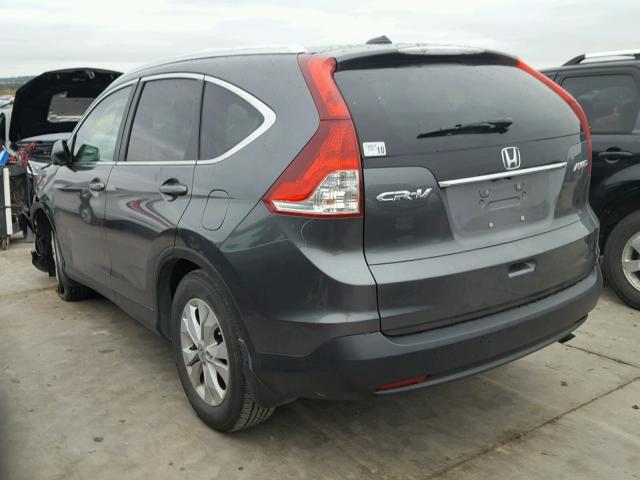 2HKRM4H76DH660234 - 2013 HONDA CR-V EXL GRAY photo 3