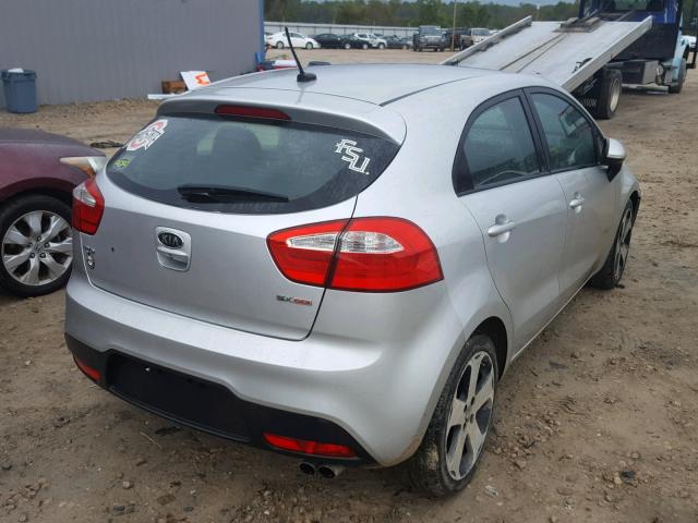 KNADN5A32C6062135 - 2012 KIA RIO EX SILVER photo 4