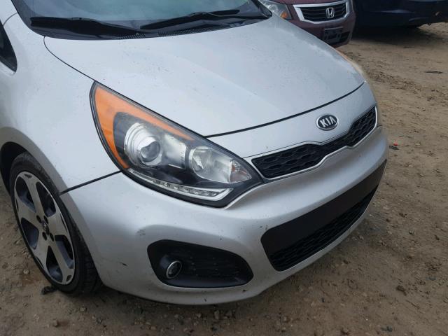 KNADN5A32C6062135 - 2012 KIA RIO EX SILVER photo 9