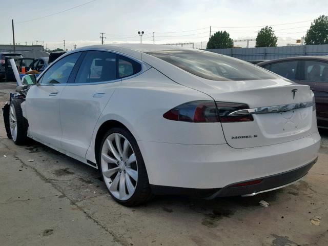 5YJSA1DN7DFP08156 - 2013 TESLA MODEL S أبيض صورة 3